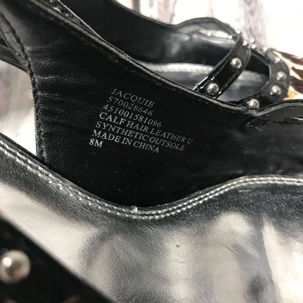 Calf hair leather sling backs - Picture 4 of 5